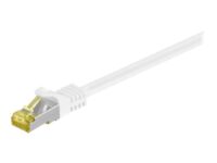 Goobay - Network cable - RJ-45 (M) to RJ-45 (M) - 25 cm - SFTP, PiMF - CAT 7 - halogen-free, molded - white