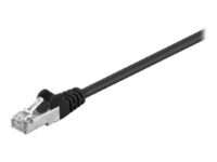 Goobay - Patch cable - RJ-45 (M) to RJ-45 (M) - 50 m - foiled unshielded twisted pair (F/UTP) - CAT 5e - molded, snagless - black