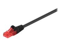 Goobay - Patch cable - RJ-45 (M) to RJ-45 (M) - 10 m - UTP - CAT 6 - molded, snagless - black