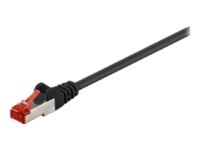 Goobay - Patch cable - RJ-45 (M) to RJ-45 (M) - 50 cm - SFTP, PiMF - CAT 6 - halogen-free, molded, snagless - black