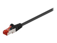 Goobay - Patch cable - RJ-45 (M) to RJ-45 (M) - 30 m - SFTP, PiMF - CAT 6 - halogen-free, molded, snagless - black