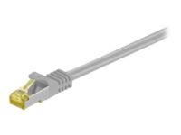 Goobay - Patch cable - RJ-45 (M) to RJ-45 (M) - 25 cm - SFTP, PiMF - CAT 7 - halogen-free, molded - grey