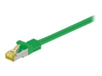 Goobay - Patch cable - RJ-45 (M) to RJ-45 (M) - 25 cm - SFTP, PiMF - CAT 7 - molded - green