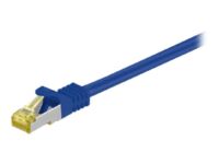 Goobay - Patch cable - RJ-45 (M) to RJ-45 (M) - 1.5 m - SFTP, PiMF - CAT 7 - halogen-free, molded, snagless - blue