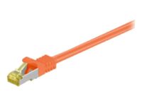 Goobay - Patch cable - RJ-45 (M) to RJ-45 (M) - 2 m - SFTP, PiMF - CAT 7 - halogen-free, molded - orange