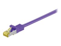 Goobay - Patch cable - RJ-45 (M) to RJ-45 (M) - 10 m - SFTP, PiMF - CAT 7 - halogen-free, molded - purple