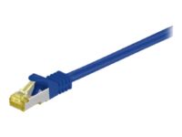 Goobay - Patch cable - RJ-45 (M) to RJ-45 (M) - 15 m - SFTP, PiMF - CAT 7 - halogen-free, molded - blue