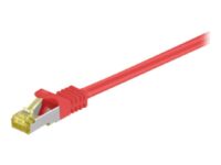 Goobay - Patch cable - RJ-45 (M) to RJ-45 (M) - 15 m - SFTP, PiMF - CAT 7 - halogen-free, molded - red