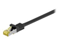 Goobay - Patch cable - RJ-45 (M) to RJ-45 (M) - 30 m - SFTP, PiMF - CAT 7 - halogen-free, molded - black