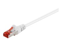 Goobay - Network cable - RJ-45 (M) to RJ-45 (M) - 25 cm - SFTP, PiMF - CAT 6 - halogen-free, molded - white