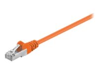 Goobay - Patch cable - RJ-45 (M) to RJ-45 (M) - 10 m - foiled unshielded twisted pair (F/UTP) - CAT 5e - molded - orange