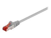 Goobay - Patch cable - RJ-45 (M) to RJ-45 (M) - 10 m - SFTP, PiMF - CAT 6 - halogen-free, molded, snagless - grey