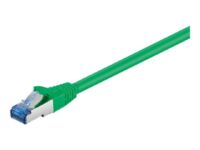 Goobay - Network cable - RJ-45 (M) to RJ-45 (M) - 50 cm - SFTP, PiMF - CAT 6a - halogen-free, molded, snagless - green