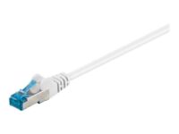 Goobay - Patch cable - RJ-45 (M) to RJ-45 (M) - 50 cm - SFTP, PiMF - CAT 6a - halogen-free, molded - white