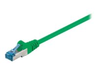 Goobay - Patch cable - RJ-45 (M) to RJ-45 (M) - 1 m - SFTP, PiMF - CAT 6a - halogen-free, molded - green