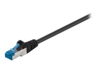 Goobay - Patch cable - RJ-45 (M) to RJ-45 (M) - 1 m - SFTP, PiMF - CAT 6a - halogen-free, molded - black