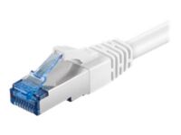 Goobay - Network cable - RJ-45 (M) to RJ-45 (M) - 1 m - pairs in metal foil (PiMF) - CAT 6a - molded, snagless - white