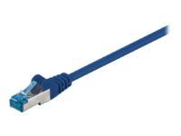 Goobay - Patch cable - RJ-45 (M) to RJ-45 (M) - 10 m - SFTP, PiMF - CAT 6a - halogen-free, molded - blue
