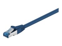 Goobay - Network cable - RJ-45 (M) to RJ-45 (M) - 2 m - SFTP, PiMF - CAT 6a - halogen-free, molded, snagless - blue