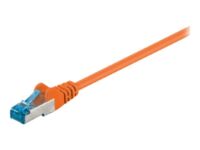 Goobay - Network cable - RJ-45 (M) to RJ-45 (M) - 2 m - SFTP, PiMF - CAT 6a - halogen-free, molded, snagless - orange