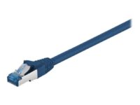Goobay - Network cable - RJ-45 (M) to RJ-45 (M) - 3 m - SFTP, PiMF - CAT 6a - halogen-free, molded - blue