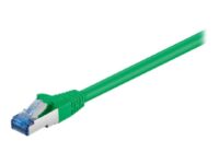 Goobay - Patch cable - RJ-45 (M) to RJ-45 (M) - 7.5 m - SFTP, PiMF - CAT 6a - halogen-free, molded, snagless - green