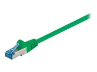 Goobay - Patch cable - RJ-45 (M) to RJ-45 (M) - 15 m - SFTP, PiMF - CAT 6a - halogen-free, molded, snagless - green