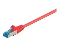 Goobay - Patch cable - RJ-45 (M) to RJ-45 (M) - 20 m - SFTP, PiMF - CAT 6a - halogen-free, molded, snagless - red