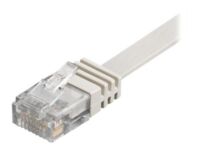 Goobay - Network cable - RJ-45 (M) to RJ-45 (M) - 3 m - UTP - CAT 6 - molded, flat - white