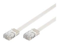 Goobay - Network cable - RJ-45 (M) to RJ-45 (M) - 5 m - UTP - CAT 6 - molded, flat - white