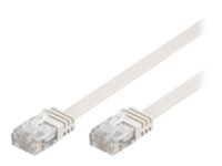 Goobay - Network cable - RJ-45 (M) to RJ-45 (M) - 7 m - UTP - CAT 6 - molded, flat - white
