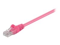 Goobay - Network cable - RJ-45 (M) to RJ-45 (M) - 25 cm - UTP - CAT 5e - molded, snagless - magenta
