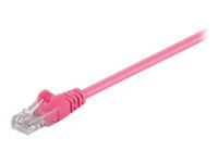 Goobay - Network cable - RJ-45 (M) to RJ-45 (M) - 1 m - UTP - CAT 5e - molded, snagless - magenta