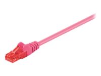 Goobay - Patch cable - RJ-45 (M) to RJ-45 (M) - 7.5 m - UTP - CAT 6 - molded, snagless - magenta