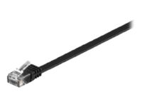 Goobay - Patch cable - RJ-45 (M) to RJ-45 (M) - 5 m - UTP - CAT 6 - molded, flat - black