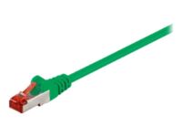 Goobay - Patch cable - RJ-45 (M) to RJ-45 (M) - 25 cm - SFTP, PiMF - CAT 6 - molded, snagless - green