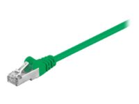 Goobay - Network cable - RJ-45 (M) to RJ-45 (M) - 1.5 m - foiled unshielded twisted pair (F/UTP) - CAT 5e - molded, snagless - green