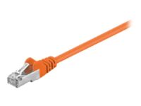 Goobay - Network cable - RJ-45 (M) to RJ-45 (M) - 1.5 m - foiled unshielded twisted pair (F/UTP) - CAT 5e - molded, snagless - orange