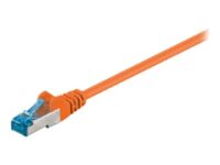 Goobay - Network cable - RJ-45 (M) to RJ-45 (M) - 1.5 m - SFTP, PiMF - CAT 6a - halogen-free, molded, snagless - orange