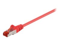 Goobay - Patch cable - RJ-45 (M) to RJ-45 (M) - 25 m - SFTP, PiMF - CAT 6 - molded - red