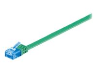 Goobay - Patch cable - RJ-45 (M) to RJ-45 (M) - 50 cm - UTP - CAT 6a - molded, flat - green