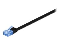 Goobay - Patch cable - RJ-45 (M) to RJ-45 (M) - 10 m - UTP - CAT 6a - molded, flat - black