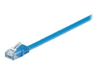 Goobay - Patch cable - RJ-45 (M) to RJ-45 (M) - 50 cm - UTP - CAT 6 - molded, flat - blue