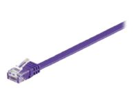 Goobay - Patch cable - RJ-45 (M) to RJ-45 (M) - 50 cm - UTP - CAT 6 - molded, flat - purple