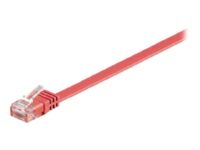Goobay - Patch cable - RJ-45 (M) to RJ-45 (M) - 1 m - UTP - CAT 6 - molded, flat - red