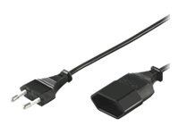 goobay NK 113 S-200 - Power extension cable - Europlug (M) straight to Europlug (F) straight - AC 250 V - 2.5 A - 2 m - black