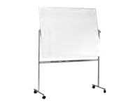 Lintex Boarder - Whiteboard - floor-standing - 1015 x 1215 mm - enamel steel - magnetic - double-sided - mobile - white - aluminium frame with grey corners
